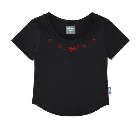 韓國 Video Jockey Fluttering Crop T-shirt【VJ076】