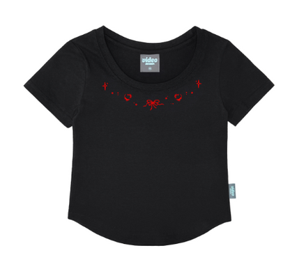 韓國 Video Jockey Fluttering Crop T-shirt【VJ076】