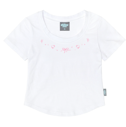 韓國 Video Jockey Fluttering Crop T-shirt【VJ076】