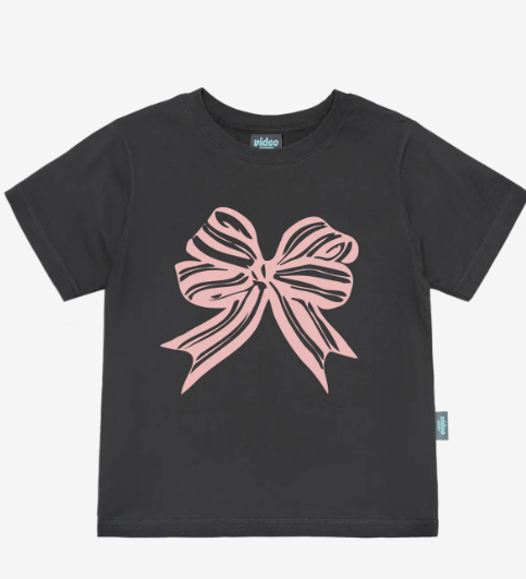 韓國 Video Jockey Striped Ribbon T-shirt【VJ067】
