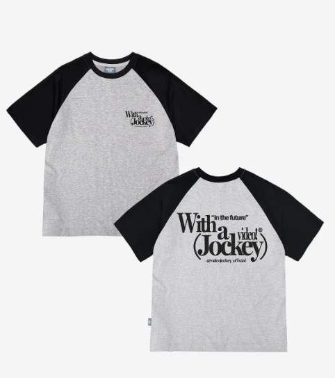 韓國 Video Jockey Lettering Jockey Raglan T-Shirt【VJ060】