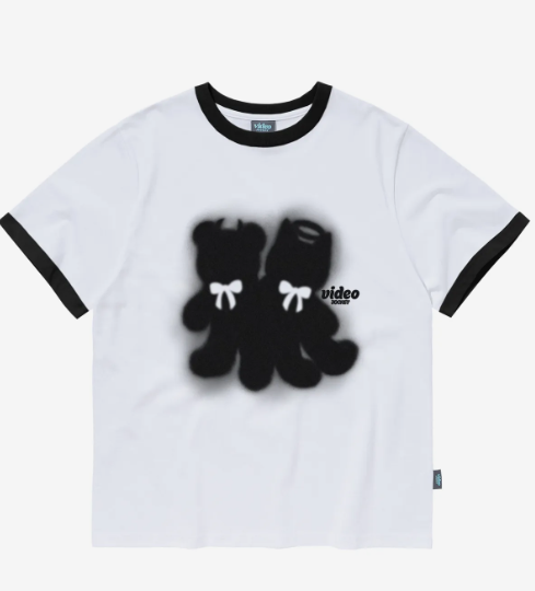 韓國 Video Jockey Devil and Angel Ringer T-Shirt【VJ055】