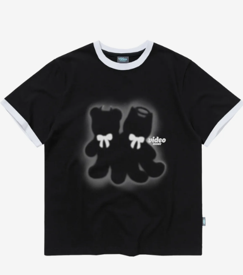 韓國 Video Jockey Devil and Angel Ringer T-Shirt【VJ055】