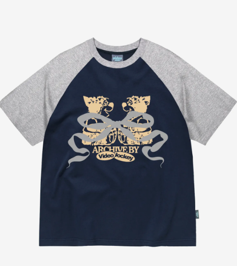 韓國 Video Jockey Face to Face Raglan T-shirt【VJ058】