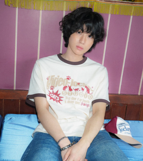 韓國 Video Jockey Cat Moida Ringer T-shirt【VJ056】