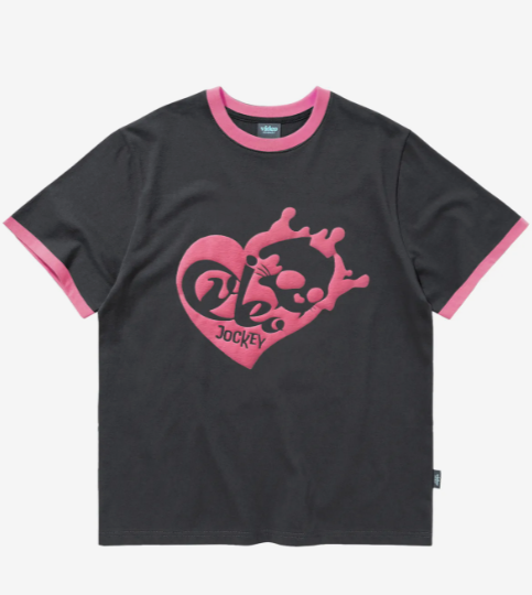 韓國 Video Jockey The skull is actually a cat ringer T-shirt【VJ054】