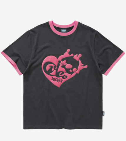 韓國 Video Jockey The skull is actually a cat ringer T-shirt【VJ054】