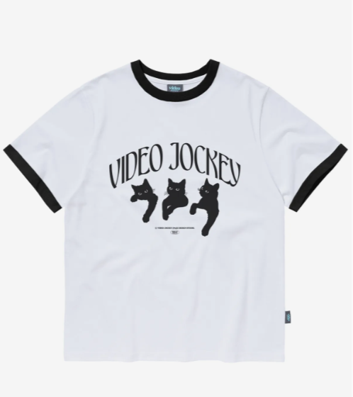 韓國 Video Jockey Meow Meow Ringer T-shirt【VJ053】