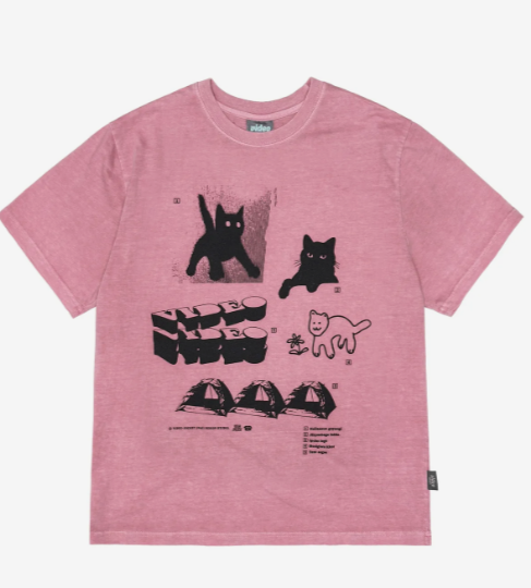韓國 Video Jockey Pigmented Hipster T-shirt【VJ048】
