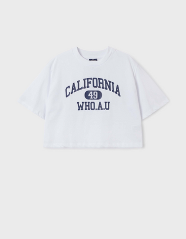 韓國 Who.A.U California Crop T-shirt【WA140】