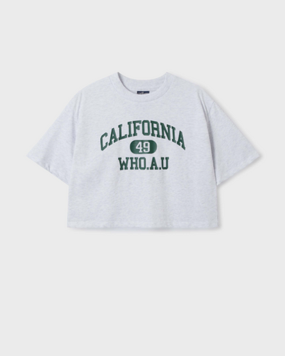 韓國 Who.A.U California Crop T-shirt【WA140】
