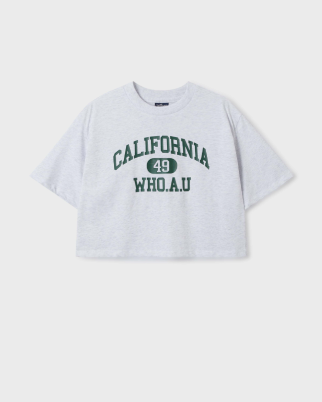 韓國 WhoAU California Crop T-shirt【WA140】