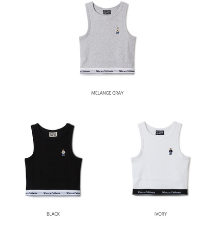 韓國 Who.A.U Steve Ribbed Banding Sleeveless【WA128】