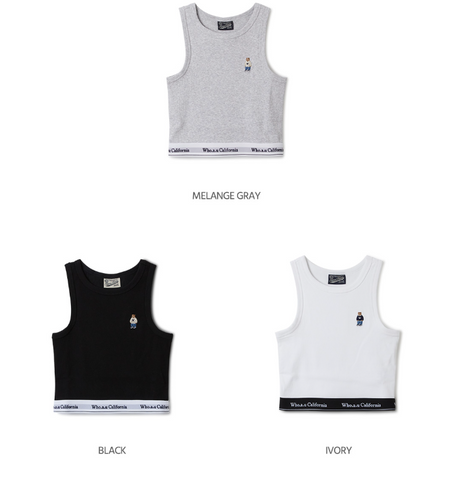 韓國 Who.A.U Steve Ribbed Banding Sleeveless【WA128】
