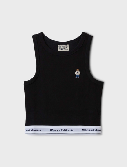 韓國 Who.A.U Steve Ribbed Banding Sleeveless【WA128】