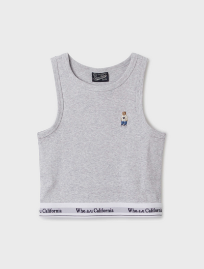 韓國 Who.A.U Steve Ribbed Banding Sleeveless【WA128】