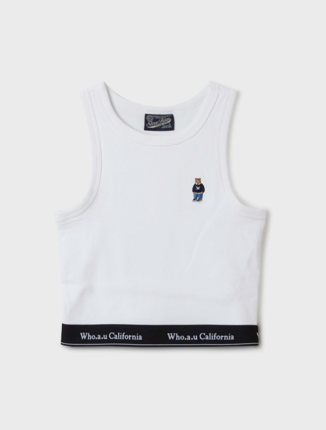 韓國 Who.A.U Steve Ribbed Banding Sleeveless【WA128】