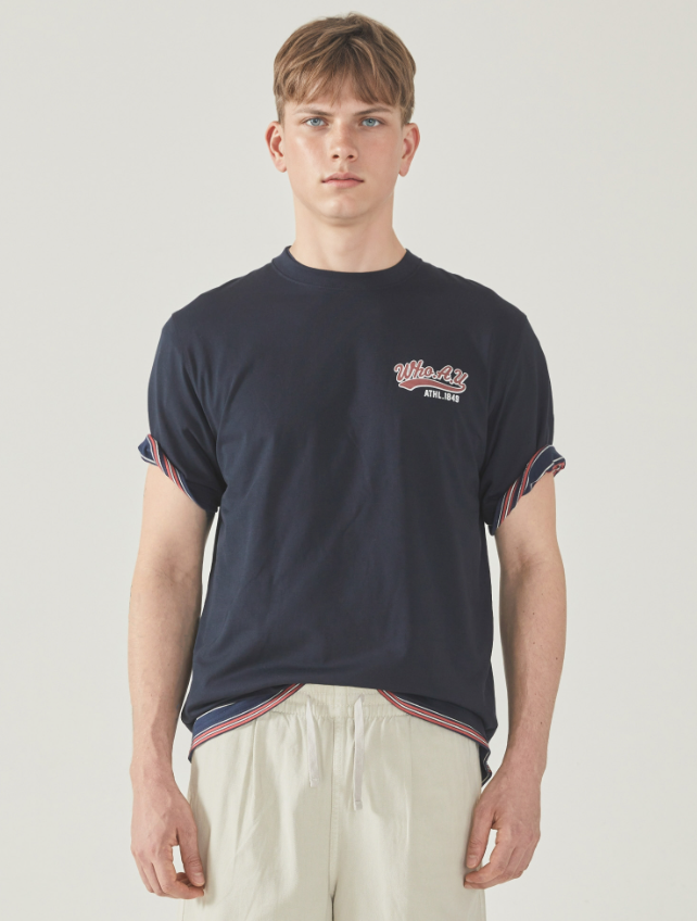 韓國 Who.A.U Steve Back Graphic T-shirt【WA127】