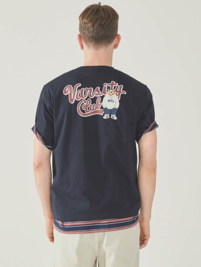 韓國 Who.A.U Steve Back Graphic T-shirt【WA127】