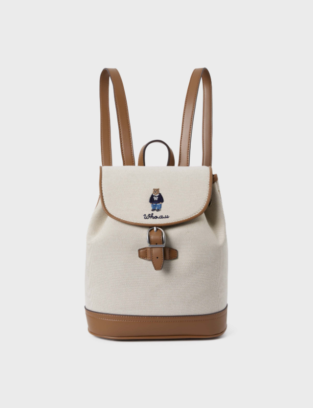 韓國 Who.A.U Steve Canvas Backpack【WA064】