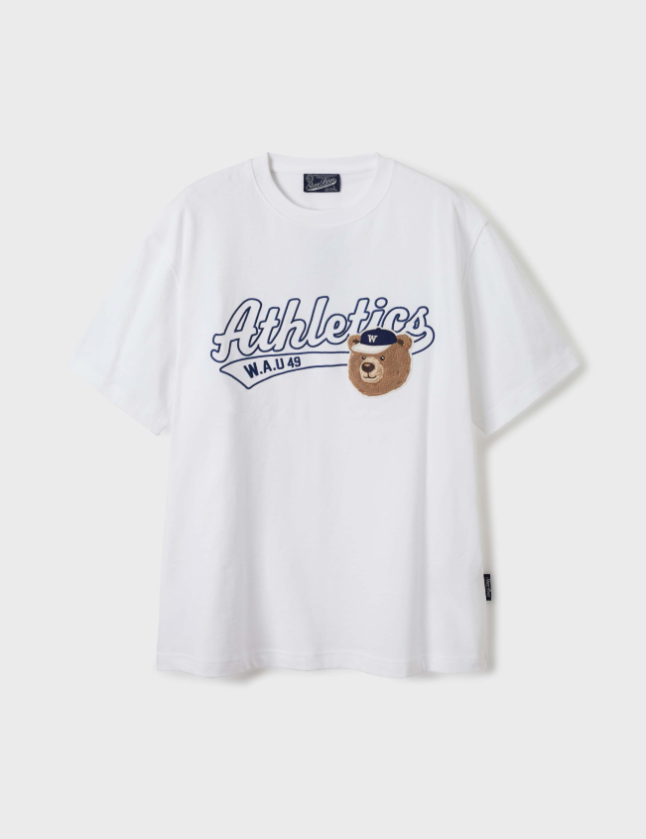 韓國 Who.A.U Steve Campus Patch T-shirt【WA045】