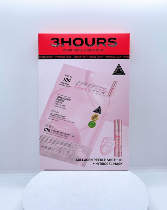 韓國 VT 粉色微針兩部曲面膜 4片/盒【KX098】