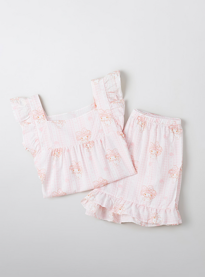 韓國 SPAO Sanrio Characters Frill Sleeveless Pajamas【SP126】
