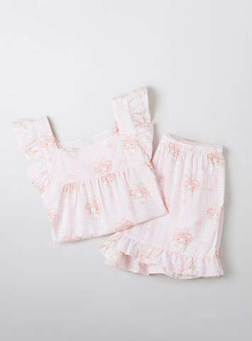 韓國 SPAO Sanrio Characters Frill Sleeveless Pajamas【SP126】