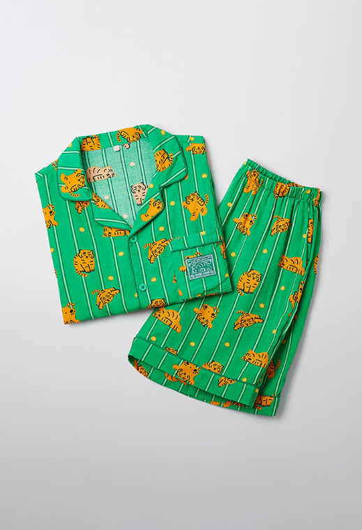 韓國 SPAO Mujik Tiger Short Sleeve Pajamas【SP134】