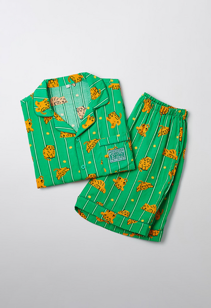 韓國 SPAO Mujik Tiger Short Sleeve Pajamas【SP134】