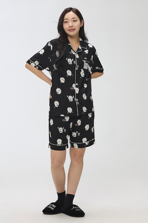 韓國 SPAO Damgomi I am cute Damgomi short sleeve pajamas【SP139】