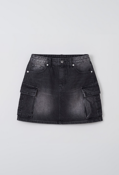 韓國 SPAO Denim Cargo Mini Skirt【SP149】