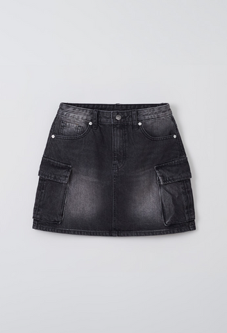 韓國 SPAO Denim Cargo Mini Skirt【SP149】