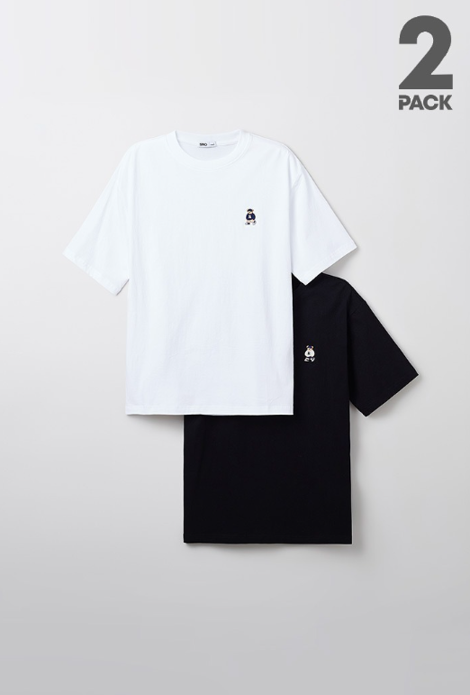 韓國 SPAO 2PACK Woody Short Sleeve T-shirt【SP150】