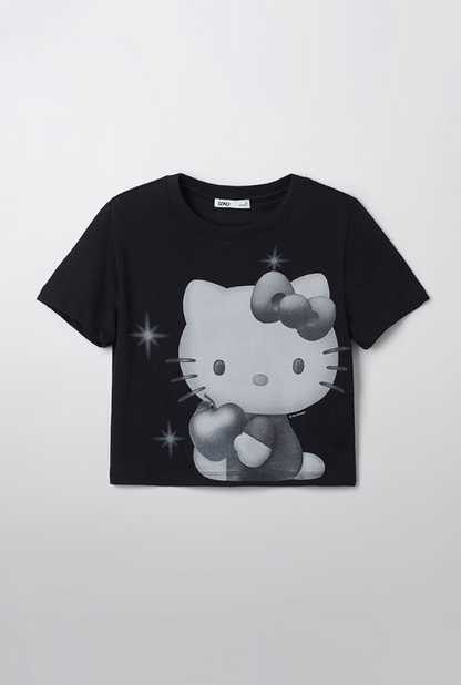 韓國 SPAO Hello Kitty Crop T-shirt【SP086】