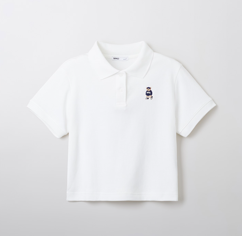 韓國 SPAO Soft Cotton Crop Collar T-shirt【SP120】