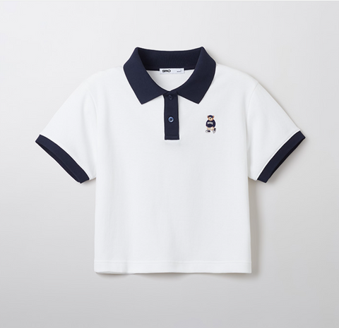 韓國 SPAO Soft Cotton Crop Collar T-shirt【SP120】