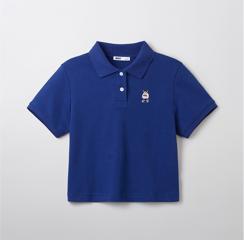 韓國 SPAO Soft Cotton Crop Collar T-shirt【SP120】
