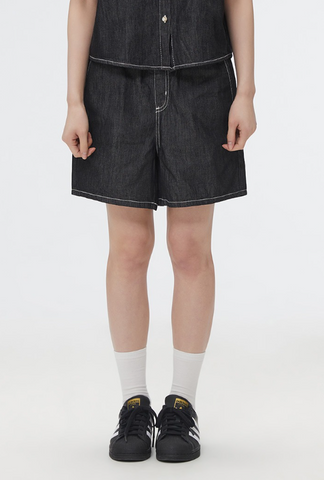 韓國 SPAO Women's Denim Banding Shorts【SP104】