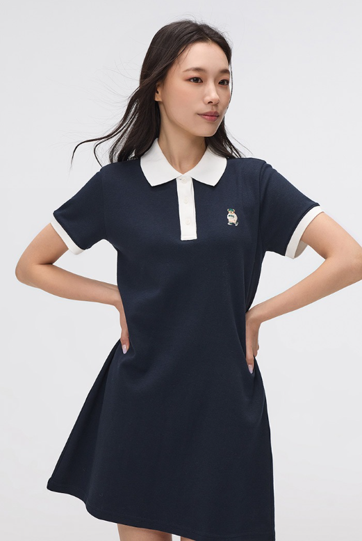 韓國 SPAO Soft Cotton Collar One Piece【SP109】