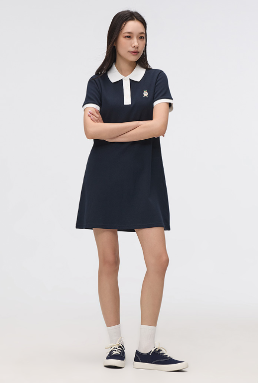 韓國 SPAO Soft Cotton Collar One Piece【SP109】