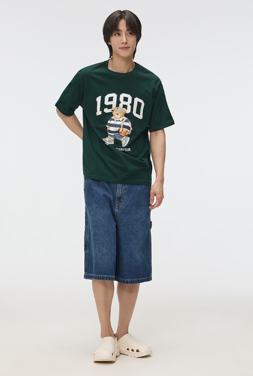 韓國 SPAO Denim Carpenter Bermuda Shorts【SP155】