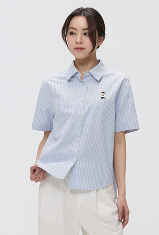 韓國 SPAO Seersucker Short Sleeve Shirt【SP107】