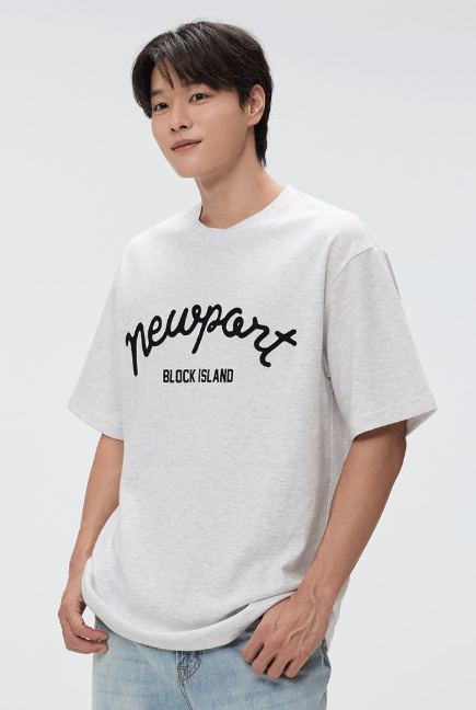 韓國 SPAO Chain embroidery short sleeve T-shirt【SP163】