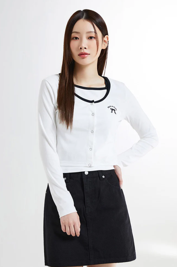 韓國 SPAO Ribbon Nashi Cardigan Set【SP050】