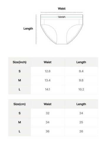 韓國 Verish Cool Fit Panty Volume Fit Logo【VE002】