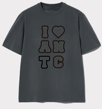 韓國 Anoetic I LOVE T-shirt【AT006】