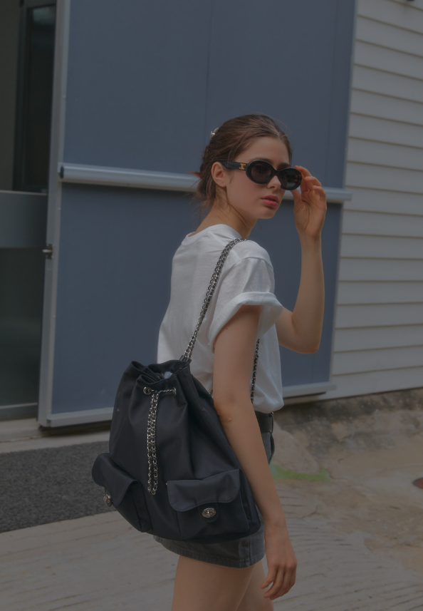 韓國 Anoetic POCKET CHAIN BACKPACK【AT020】