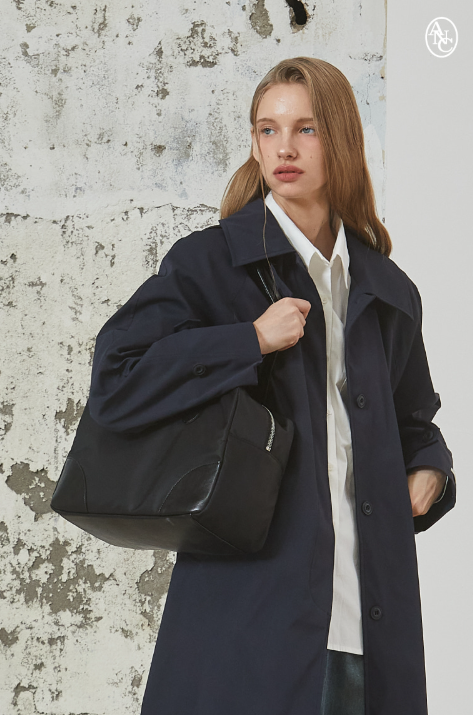 韓國 Anoetic NYLON SQUARE SHOULDER BAG【AT046】