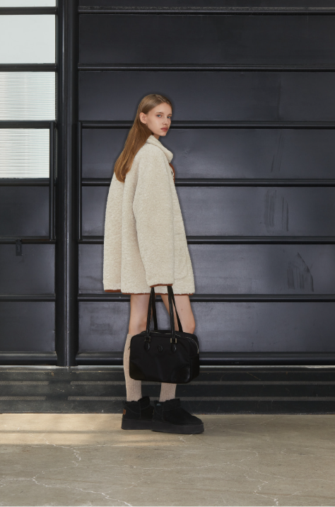 韓國 Anoetic NYLON SQUARE SHOULDER BAG【AT046】